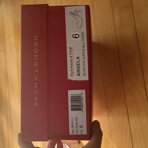 Handmade slingback seude pointed toe heels in nude - Picture 4 of 4